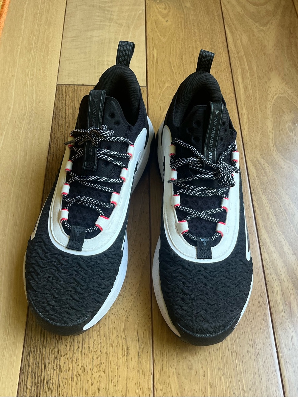 NWOB Under Armour Project Rock 7 Men’s Training Shoes 11.5 Black White Racer Red